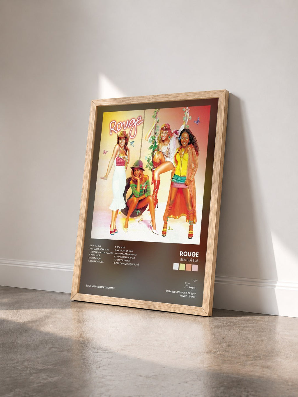 #bois Tableau de l'album Blá Blá Blá de Rouge vu de trois quarts, cadre en bois brut