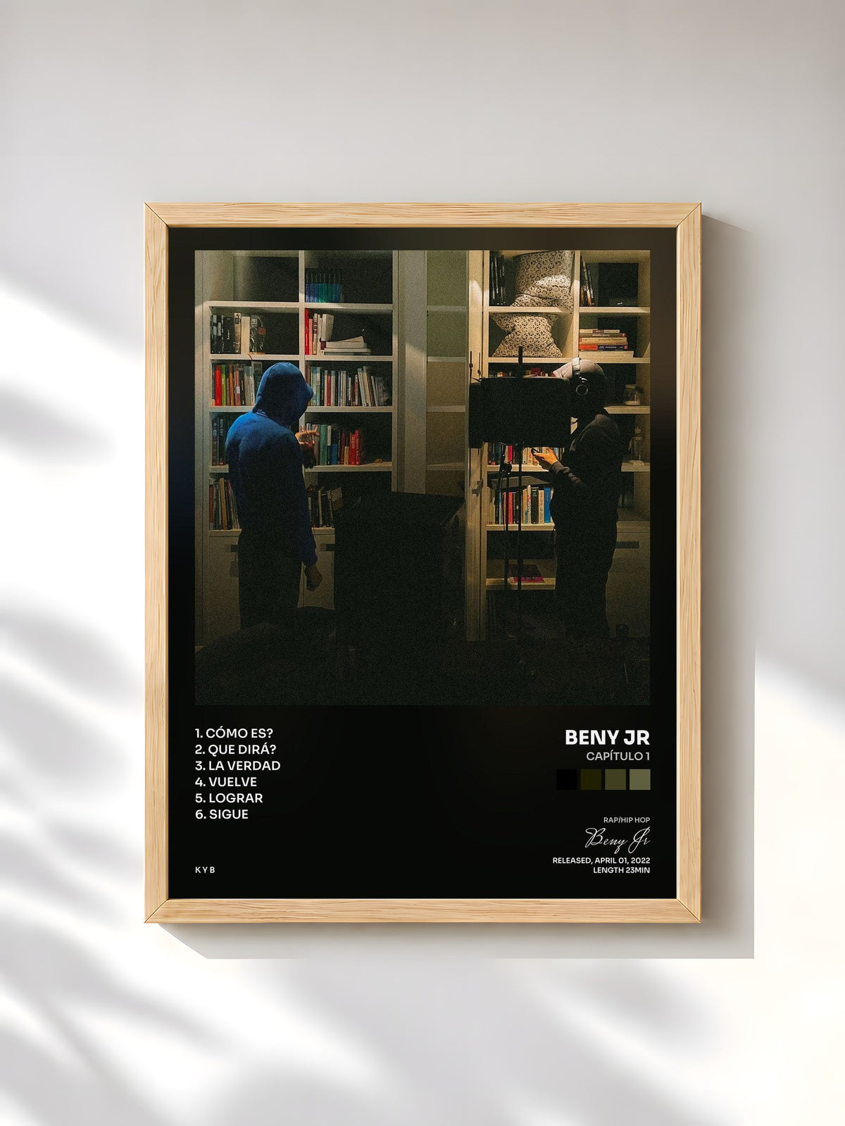 #bois Tableau de l'album Capítulo 1 de Beny Jr, cadre en bois brut, imprimé et encadré en France