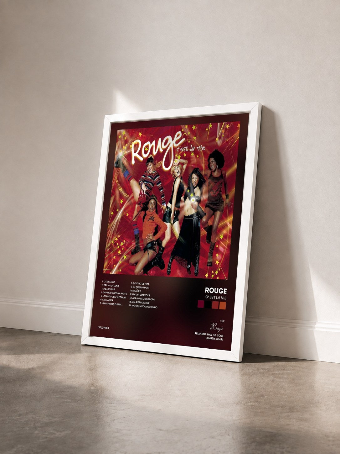 #blanc Tableau de l'album C' Est La Vie de Rouge vu de trois quarts, cadre blanc