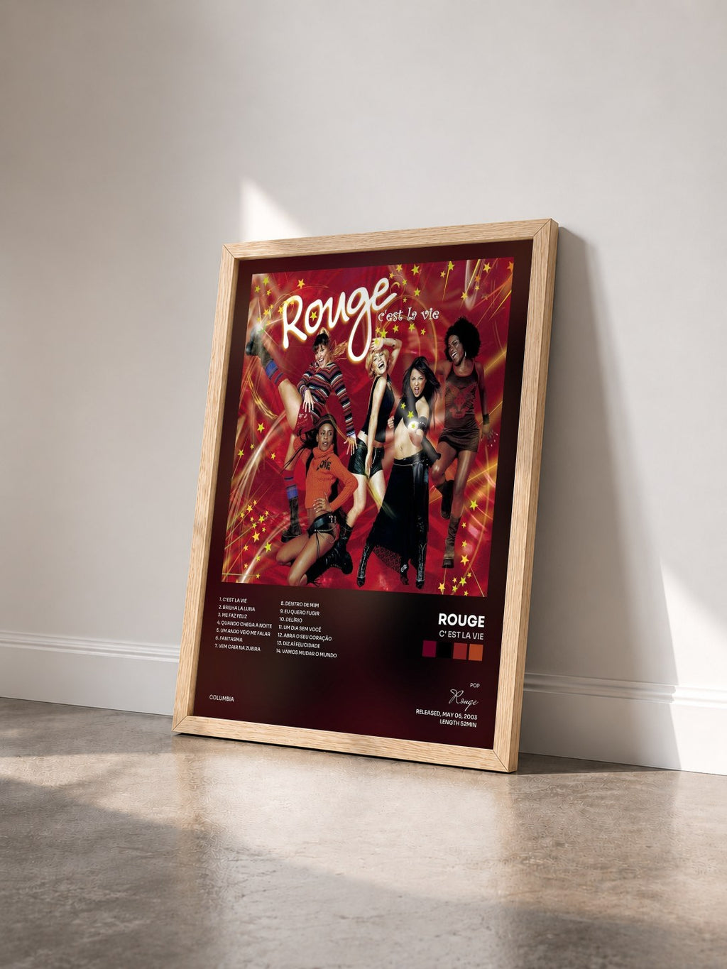 #bois Tableau de l'album C' Est La Vie de Rouge vu de trois quarts, cadre en bois brut