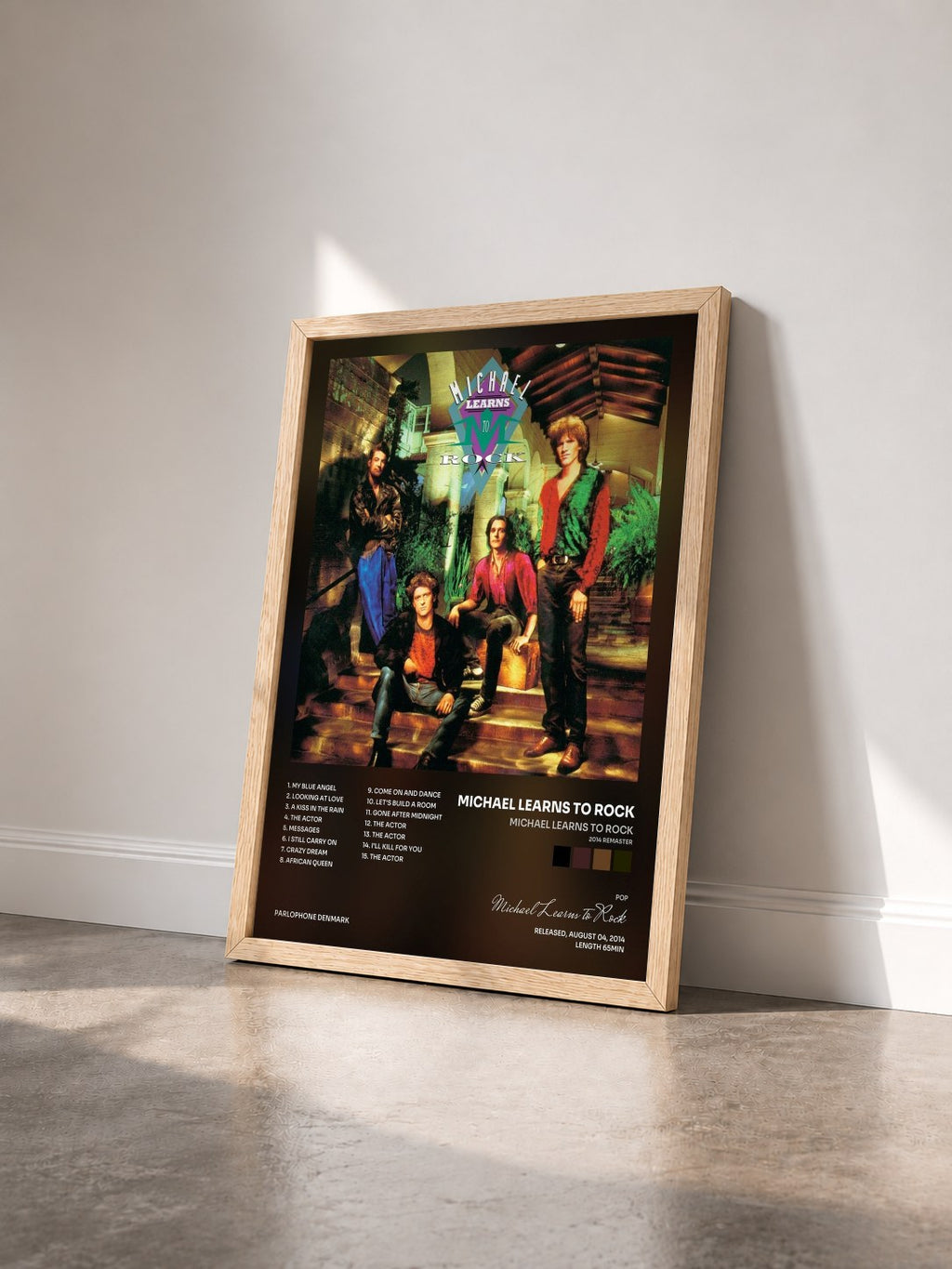 #bois Tableau de l'album Michael Learns To Rock (2014 Remaster) de Michael Learns to Rock vu de trois quarts, cadre en bois brut