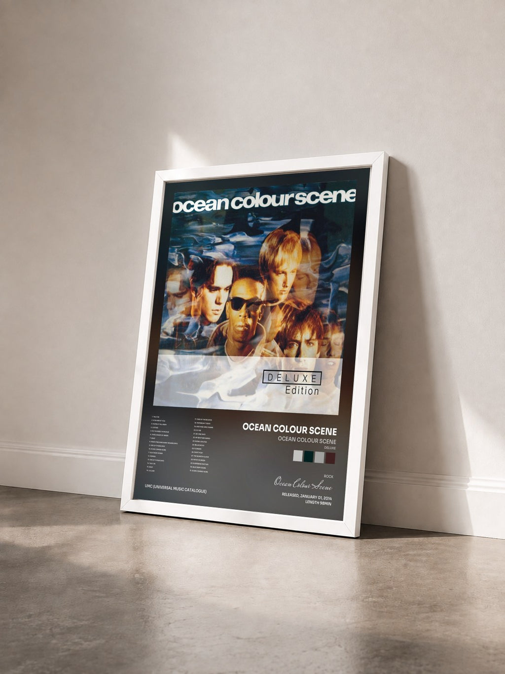 #blanc Tableau de l'album Ocean Colour Scene (Deluxe) de Ocean Colour Scene vu de trois quarts, cadre blanc