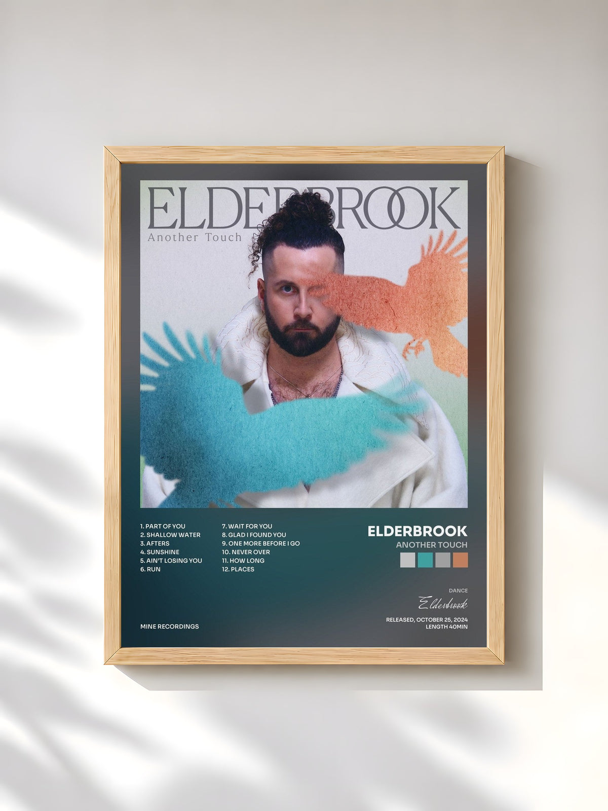 #bois Tableau de l'album Another Touch de Elderbrook, cadre en bois brut, imprimé et encadré en France