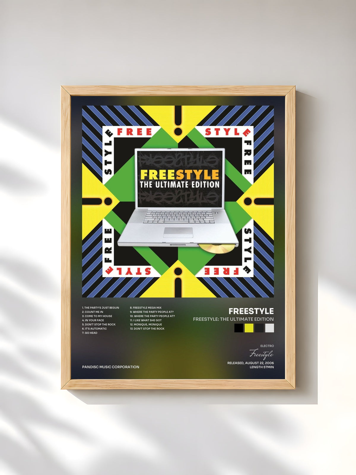 #bois Tableau de l'album Freestyle: The Ultimate Edition de Freestyle, cadre en bois brut, imprimé et encadré en France