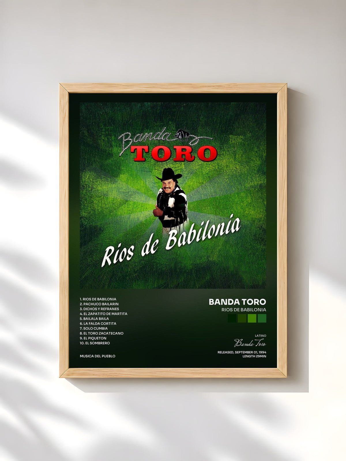 #bois Tableau de l'album Rios de Babilonia de Banda Toro, cadre en bois brut, imprimé et encadré en France
