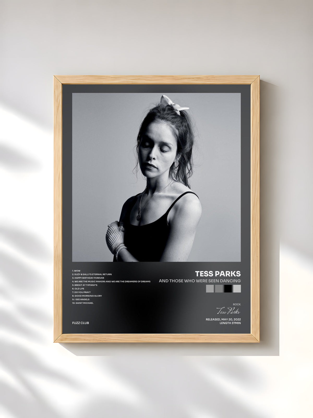 #bois Tableau de l'album And Those Who Were Seen Dancing de Tess Parks, cadre en bois brut, imprimé et encadré en France