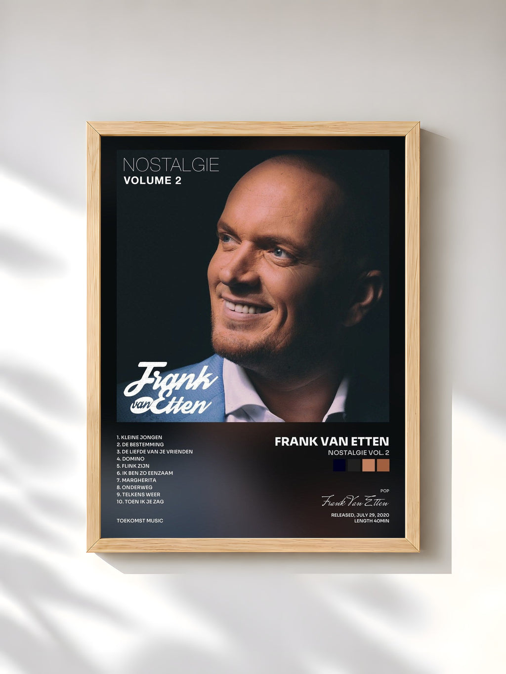 #bois Tableau de l'album Nostalgie Vol. 2 de Frank Van Etten, cadre en bois brut, imprimé et encadré en France