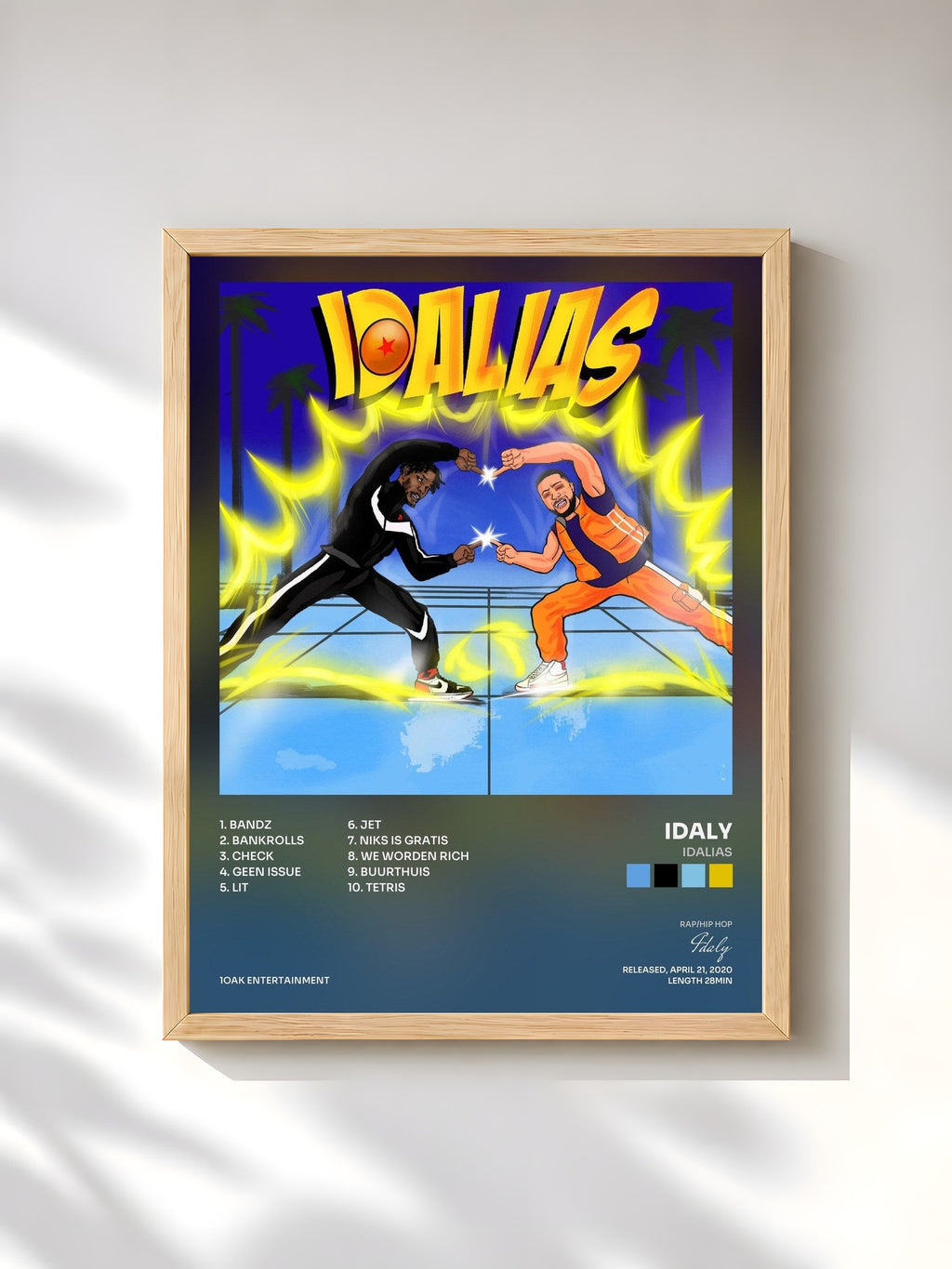 #bois Tableau de l'album IDALIAS de Idaly, cadre en bois brut, imprimé et encadré en France