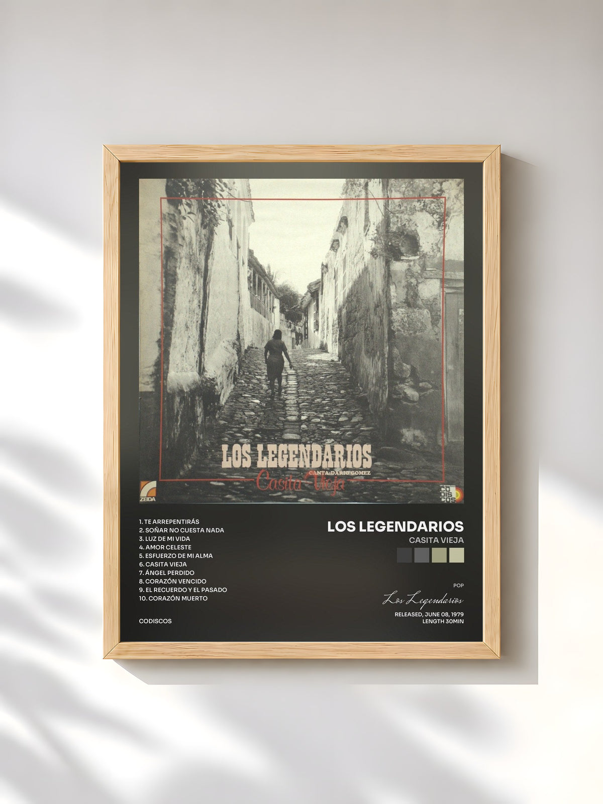 #bois Tableau de l'album Casita Vieja de Los Legendarios, cadre en bois brut, imprimé et encadré en France