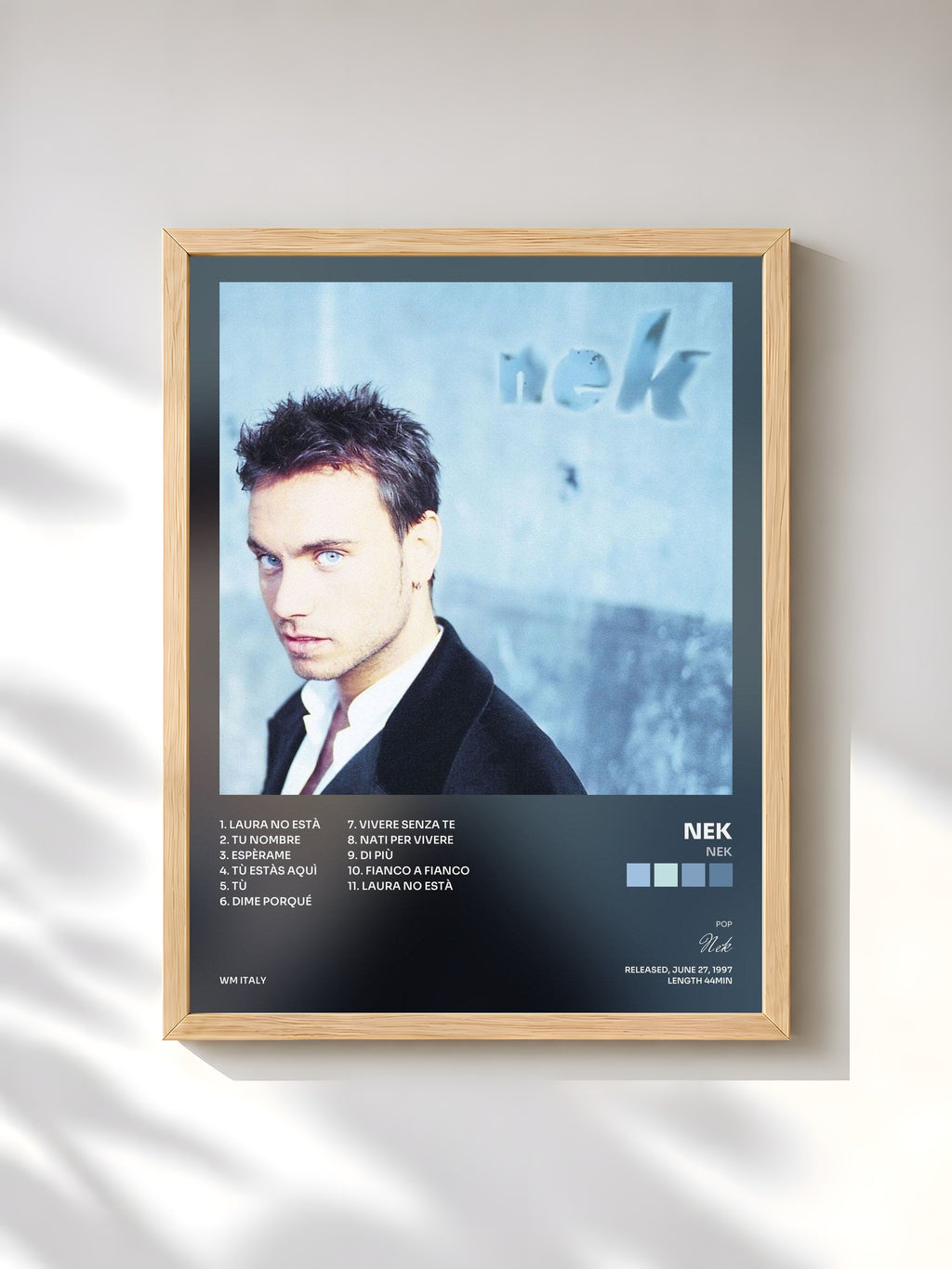 #bois Tableau de l'album Nek de Nek, cadre en bois brut, imprimé et encadré en France