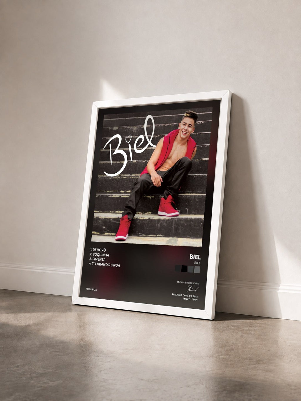 #blanc Tableau de l'album Biel de Biel vu de trois quarts, cadre blanc