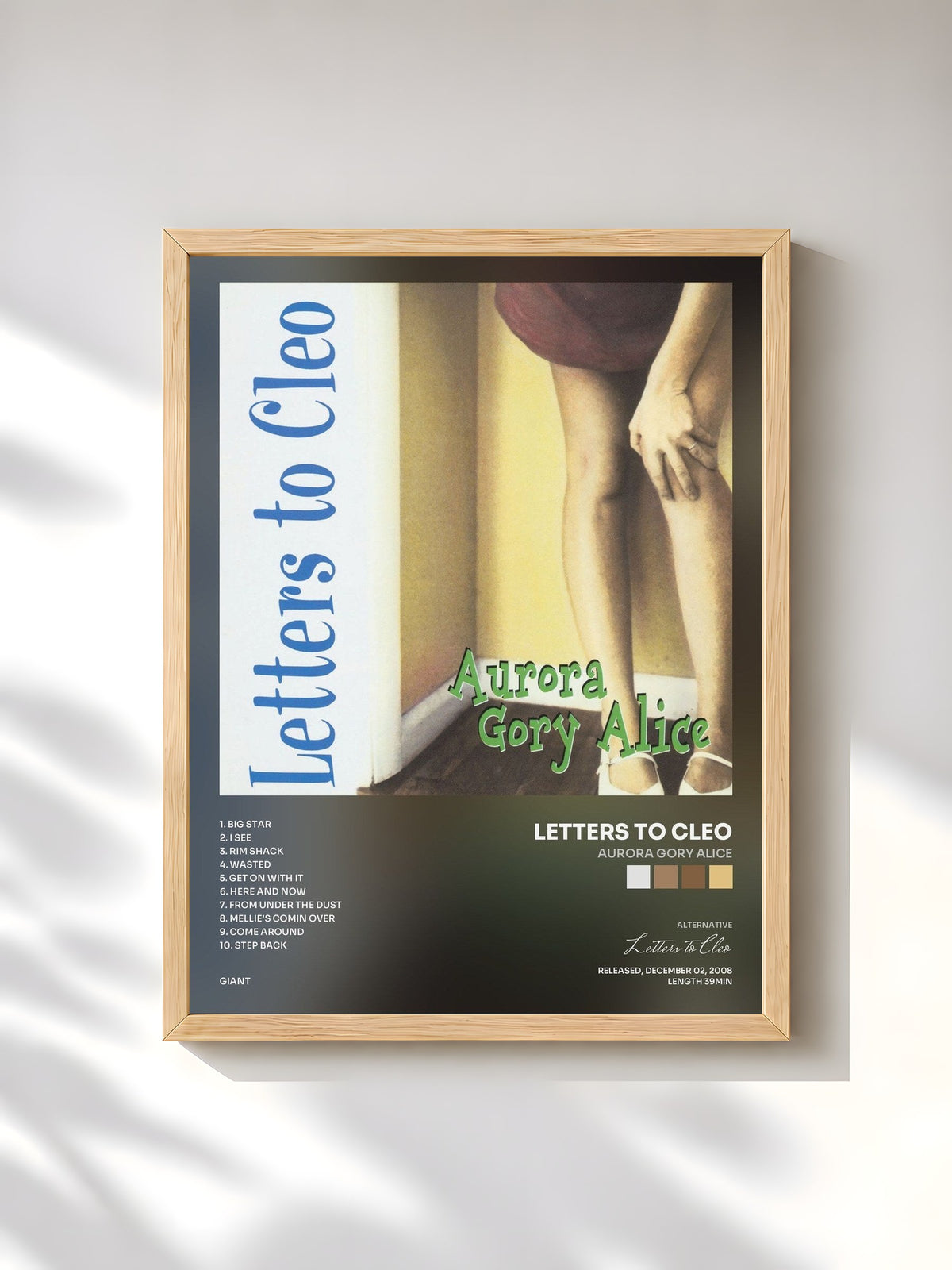 #bois Tableau de l'album Aurora Gory Alice de Letters to Cleo, cadre en bois brut, imprimé et encadré en France