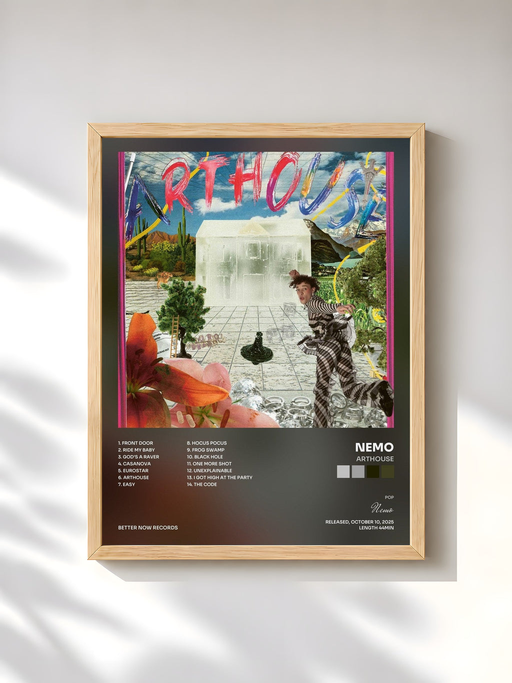#bois Tableau de l'album Arthouse de Nemo, cadre en bois brut, imprimé et encadré en France