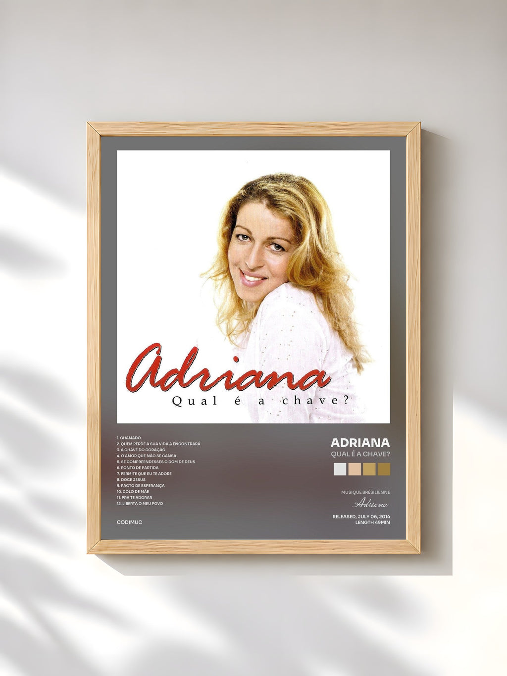 #bois Tableau de l'album Qual É a Chave? de Adriana, cadre en bois brut, imprimé et encadré en France