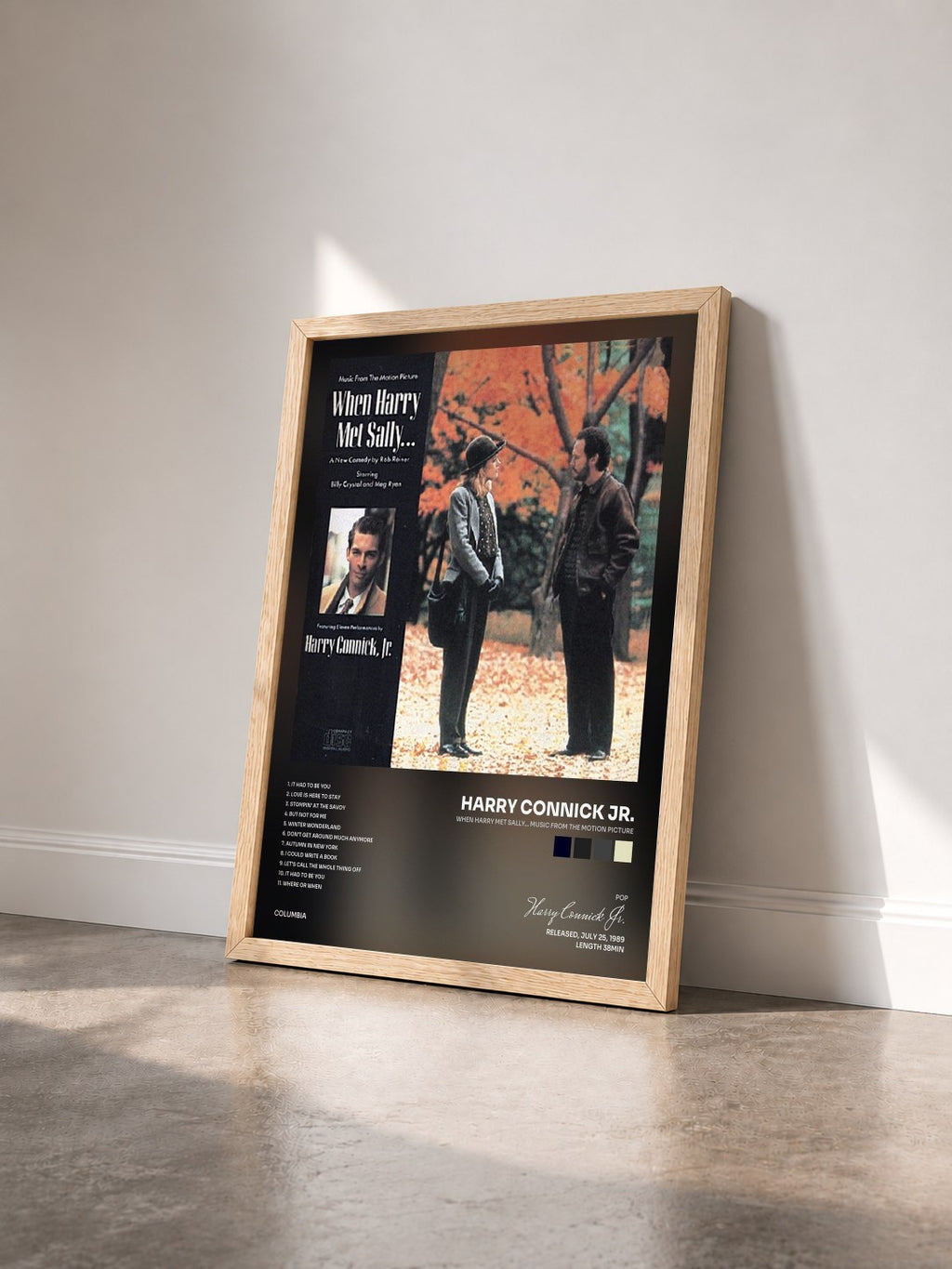 #bois Tableau de l'album When Harry Met Sally... Music From The Motion Picture de Harry Connick Jr. vu de trois quarts, cadre en bois brut