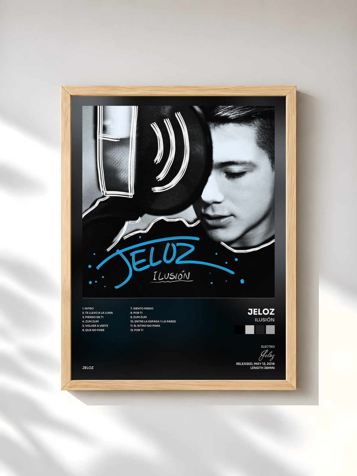 #bois Tableau de l'album Ilusión de Jeloz, cadre en bois brut, imprimé et encadré en France