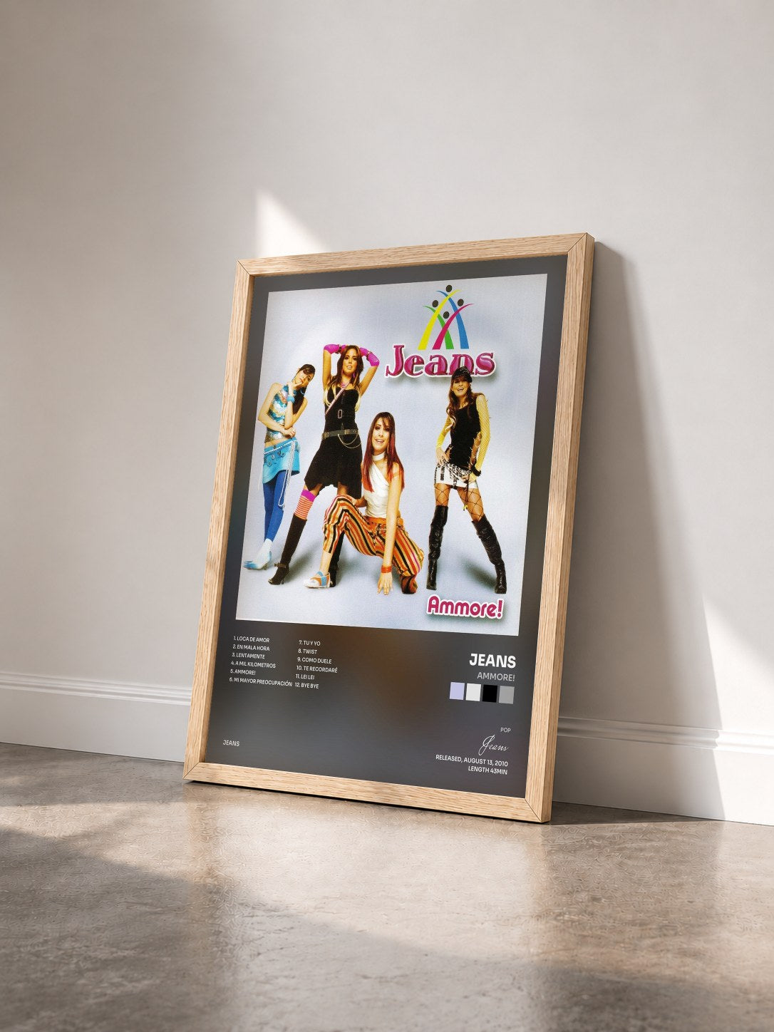 #bois Tableau de l'album Ammore! de Jeans vu de trois quarts, cadre en bois brut