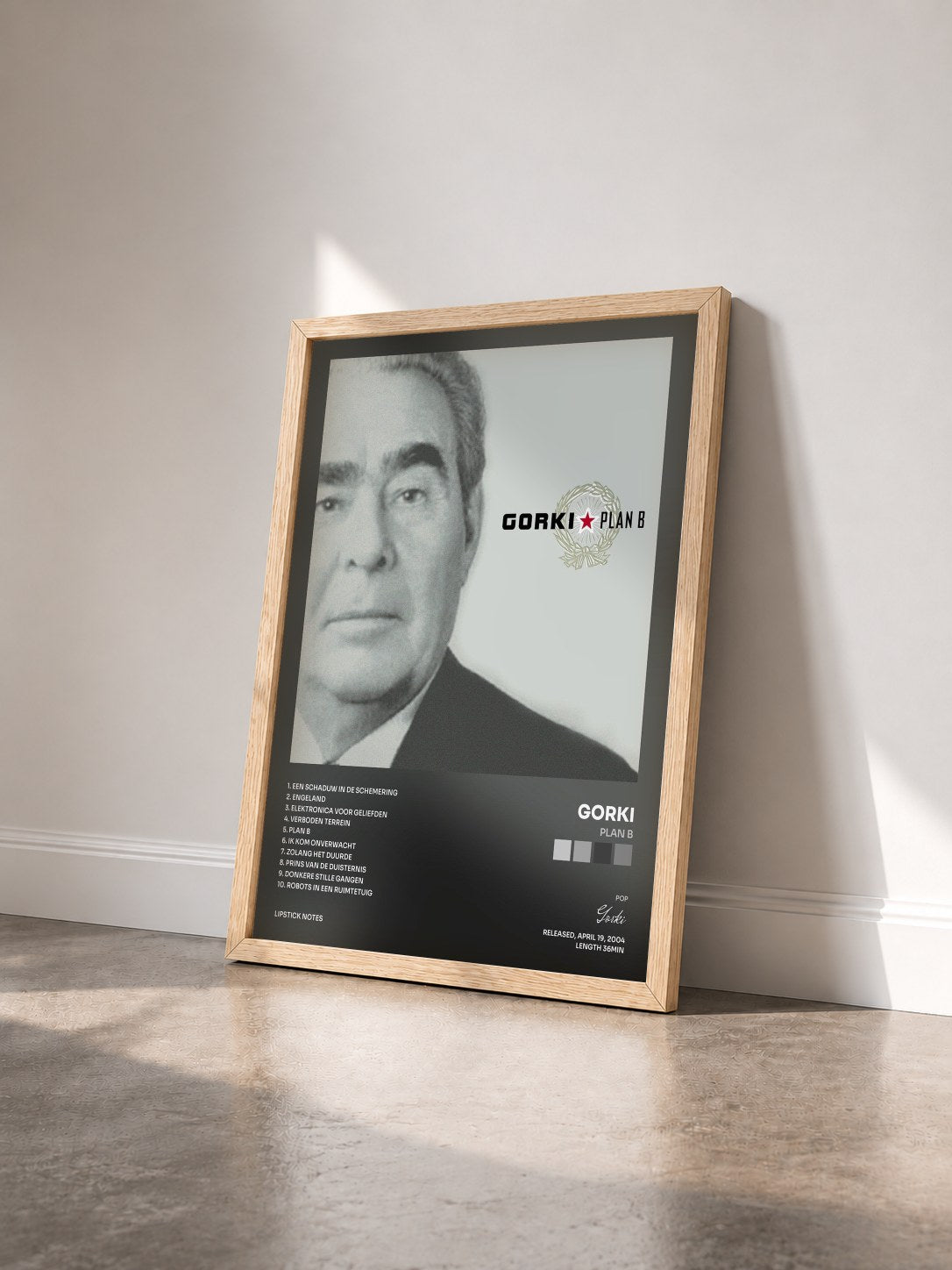 #bois Tableau de l'album Plan B de Gorki vu de trois quarts, cadre en bois brut