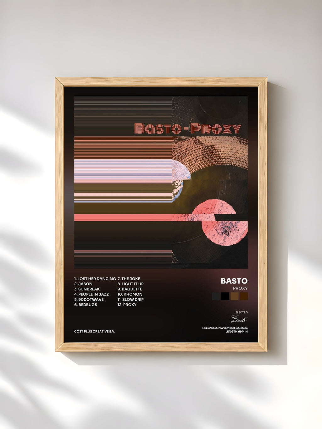 #bois Tableau de l'album Proxy de Basto, cadre en bois brut, imprimé et encadré en France