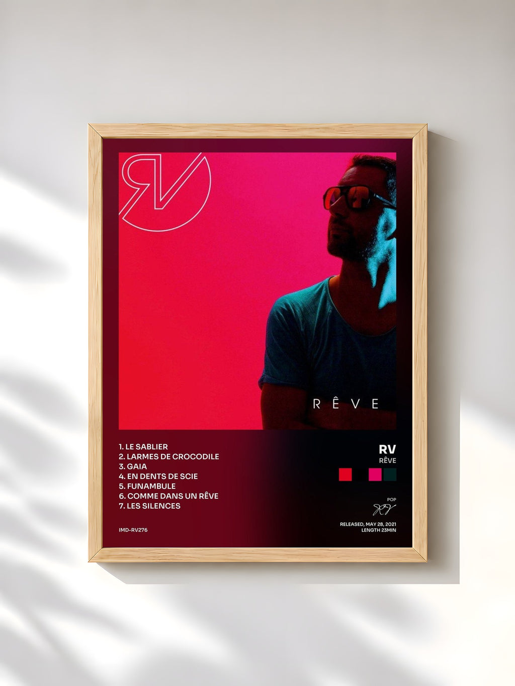 #bois Tableau de l'album Rêve de RV, cadre en bois brut, imprimé et encadré en France