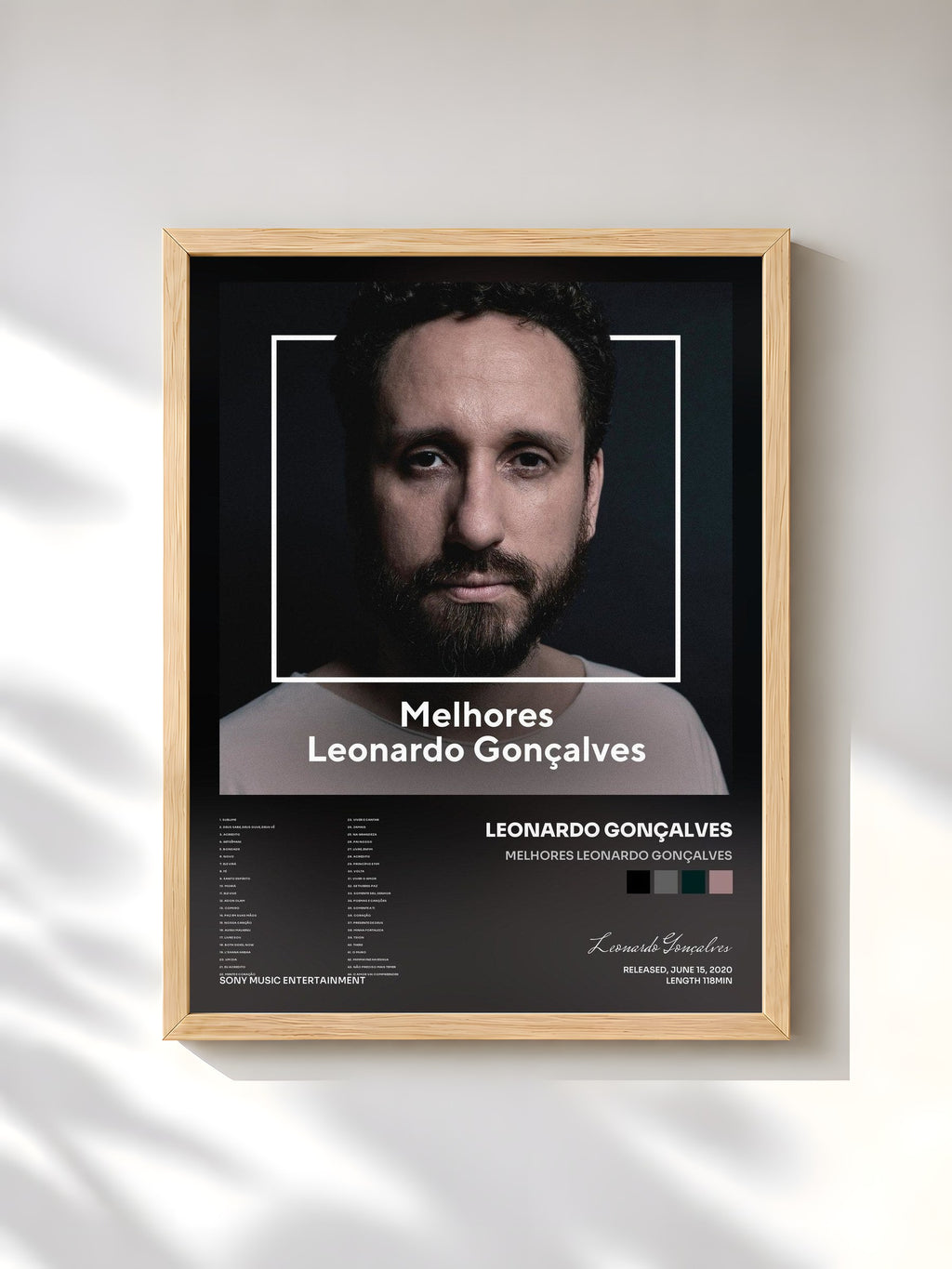 #bois Tableau de l'album Melhores Leonardo Gonçalves de Leonardo Gonçalves, cadre en bois brut, imprimé et encadré en France