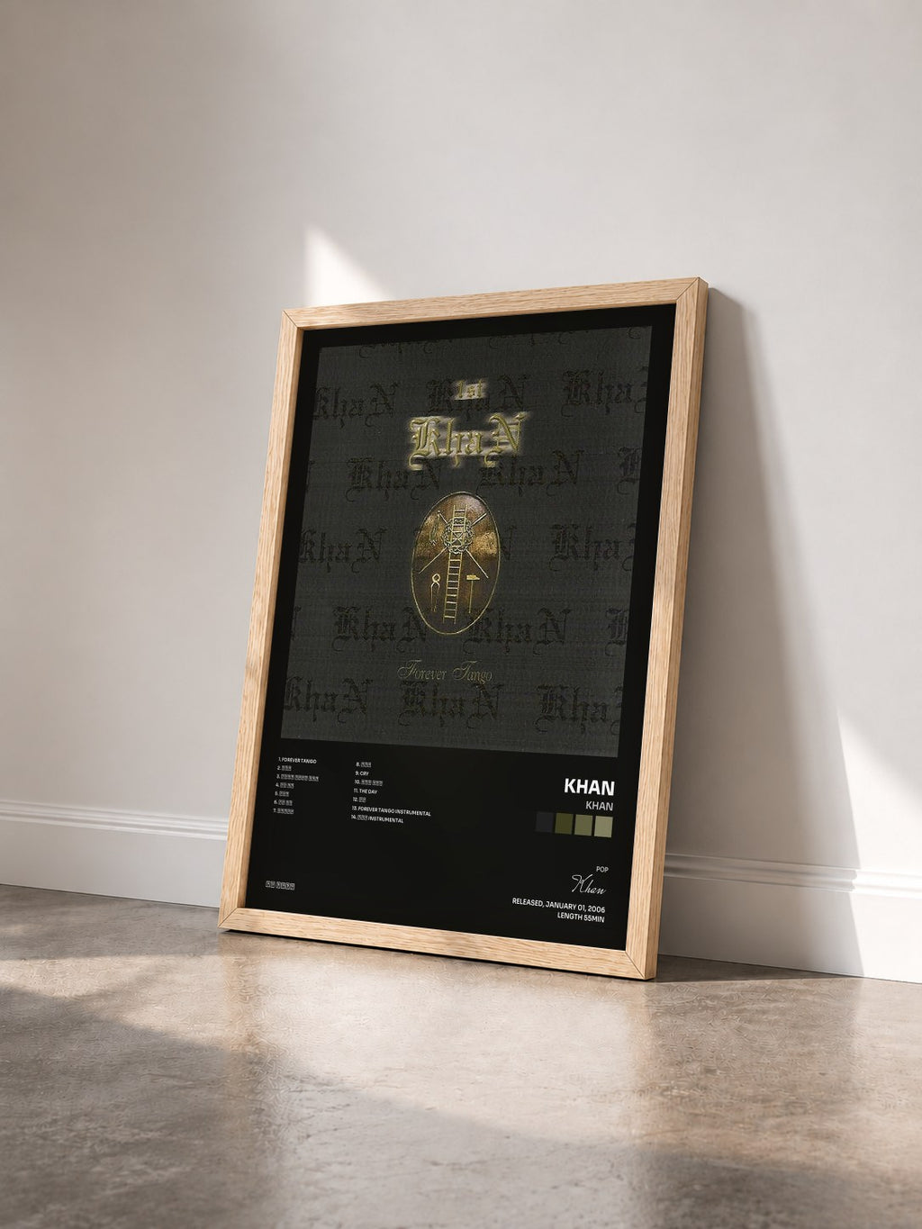 #bois Tableau de l'album Khan de Khan vu de trois quarts, cadre en bois brut