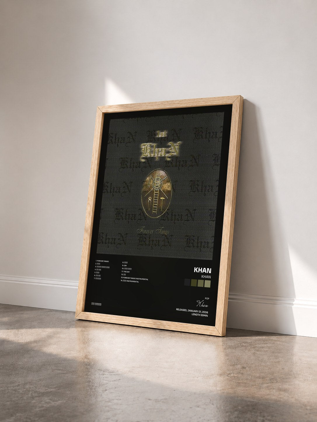#bois Tableau de l'album Khan de Khan vu de trois quarts, cadre en bois brut