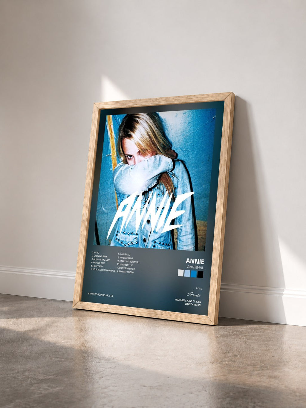 #bois Tableau de l'album Anniemal de Annie vu de trois quarts, cadre en bois brut