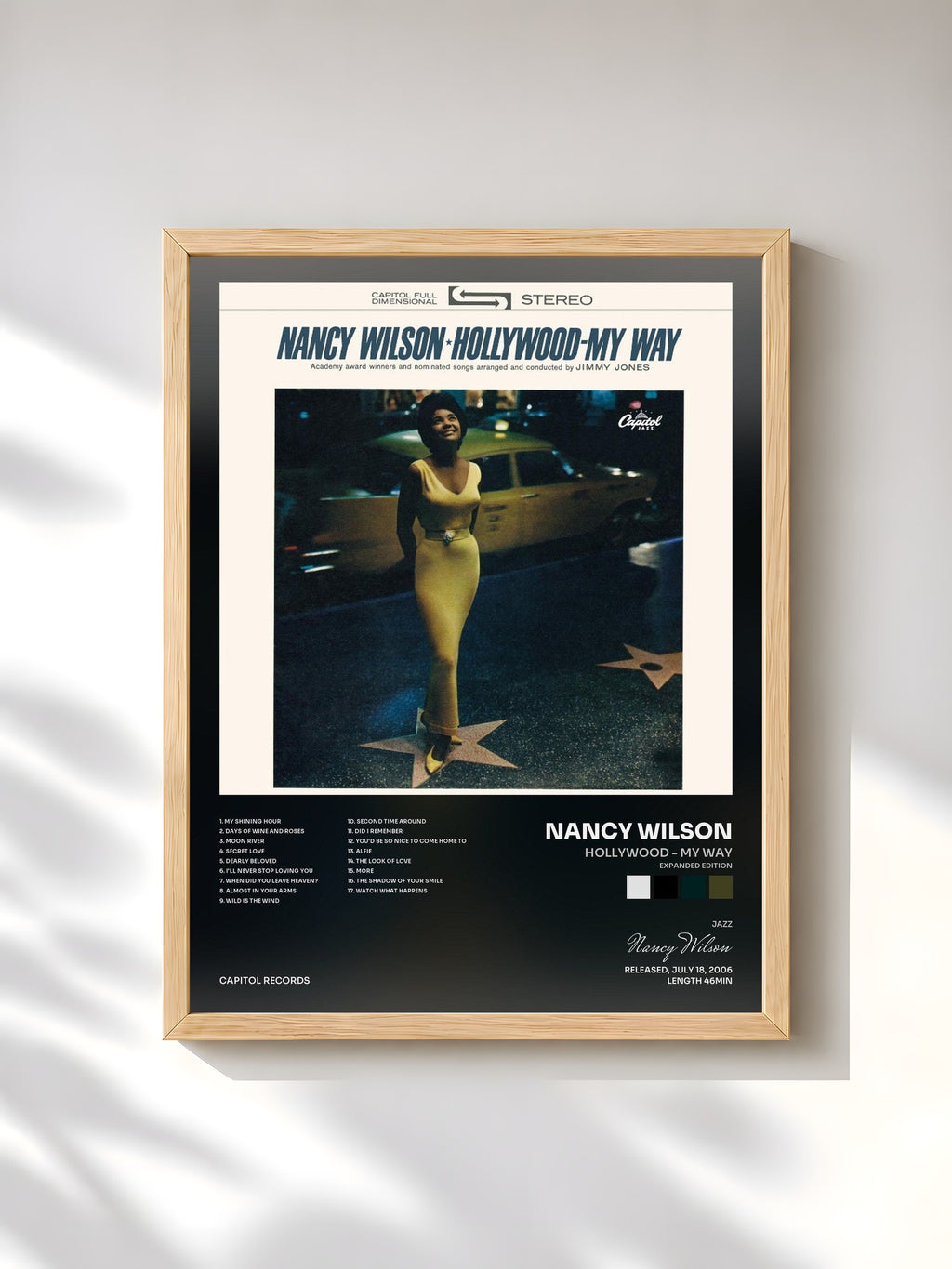 #bois Tableau de l'album Hollywood - My Way (Expanded Edition) de Nancy Wilson, cadre en bois brut, imprimé et encadré en France