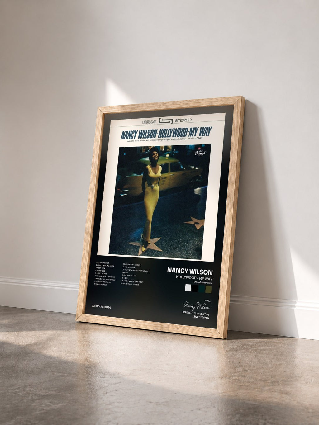 #bois Tableau de l'album Hollywood - My Way (Expanded Edition) de Nancy Wilson vu de trois quarts, cadre en bois brut
