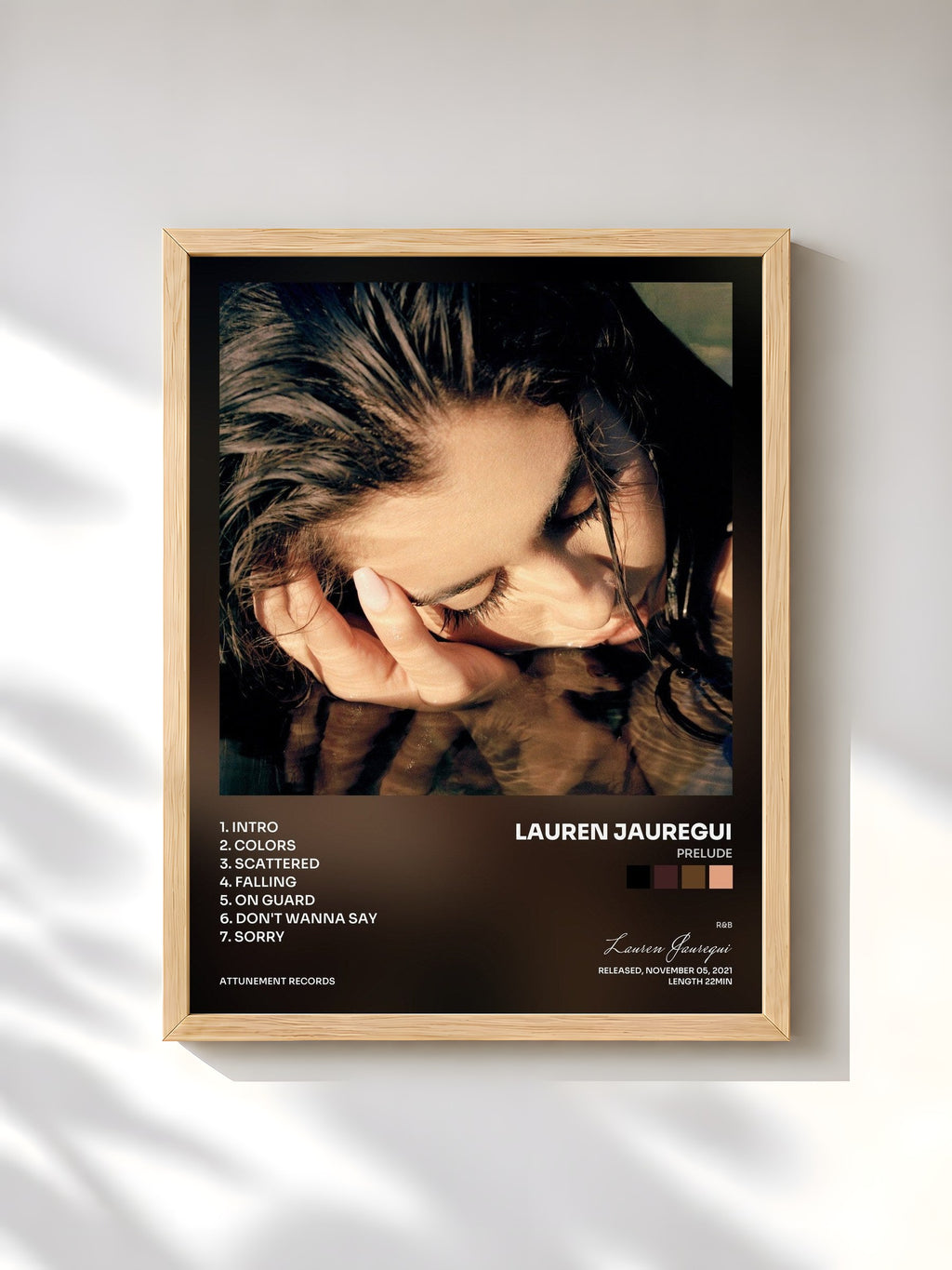 #bois Tableau de l'album PRELUDE de Lauren Jauregui, cadre en bois brut, imprimé et encadré en France