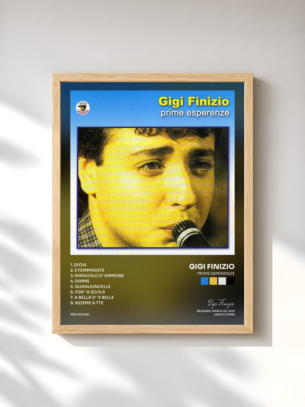 #bois Tableau de l'album Prime esperienze de Gigi Finizio, cadre en bois brut, imprimé et encadré en France
