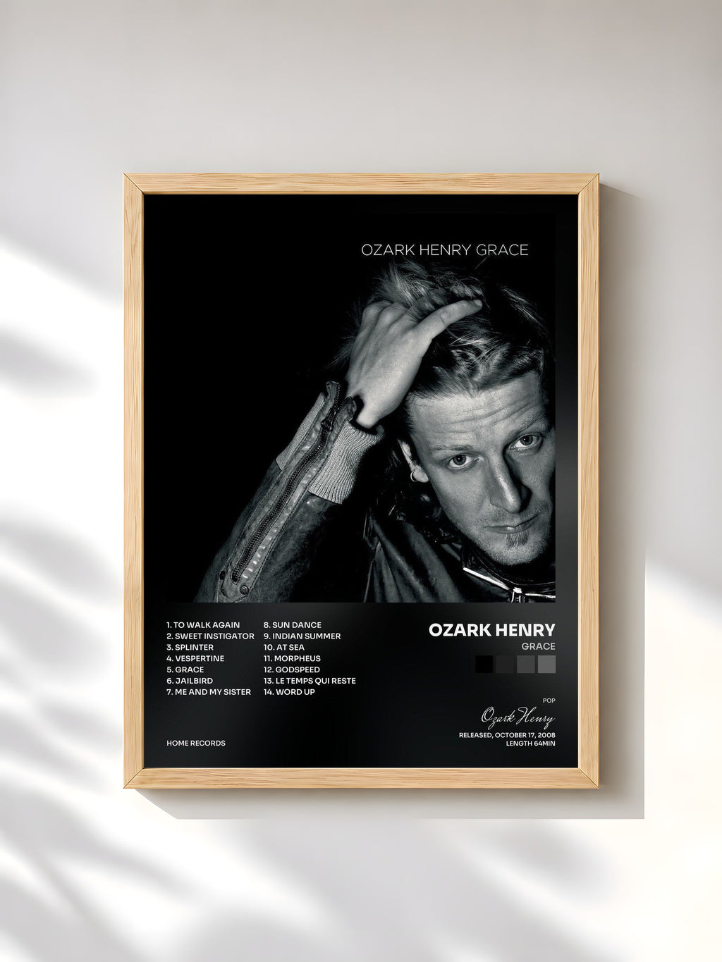 #bois Tableau de l'album Grace de Ozark Henry, cadre en bois brut, imprimé et encadré en France