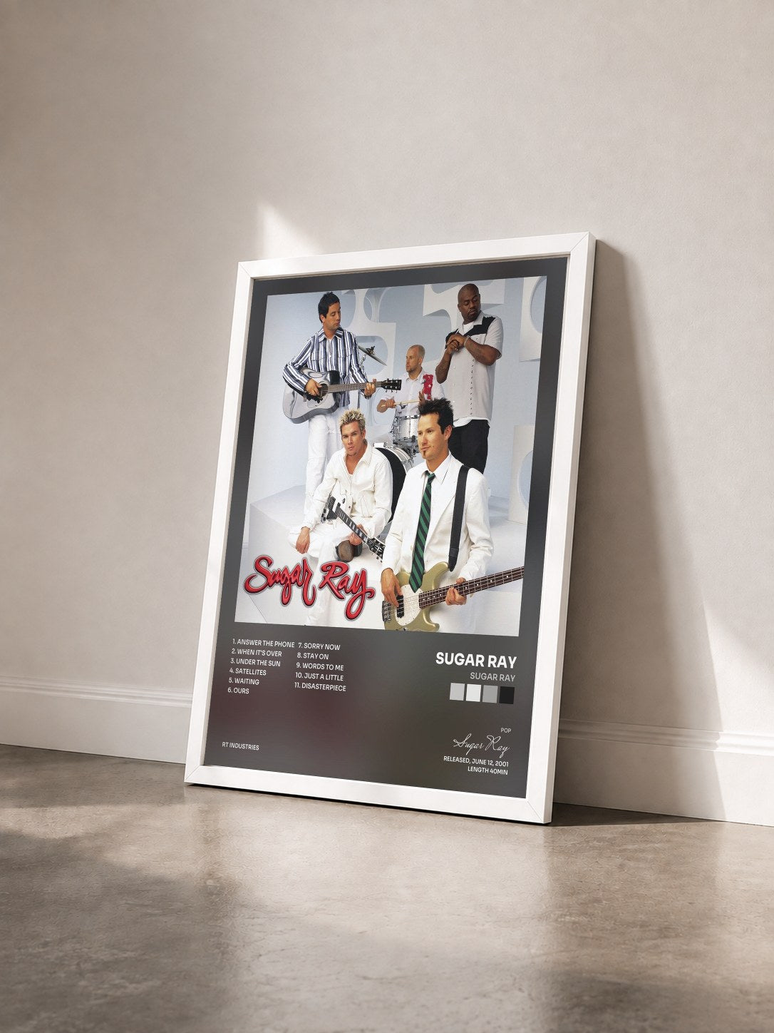 #blanc Tableau de l'album Sugar Ray de Sugar Ray vu de trois quarts, cadre blanc