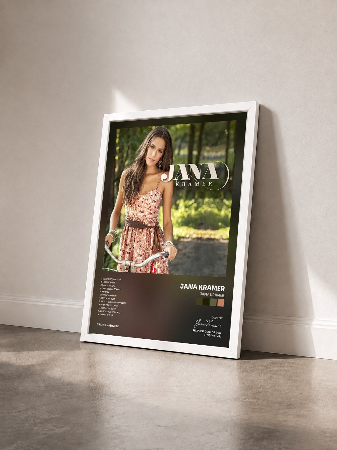 #blanc Tableau de l'album Jana Kramer de Jana Kramer vu de trois quarts, cadre blanc