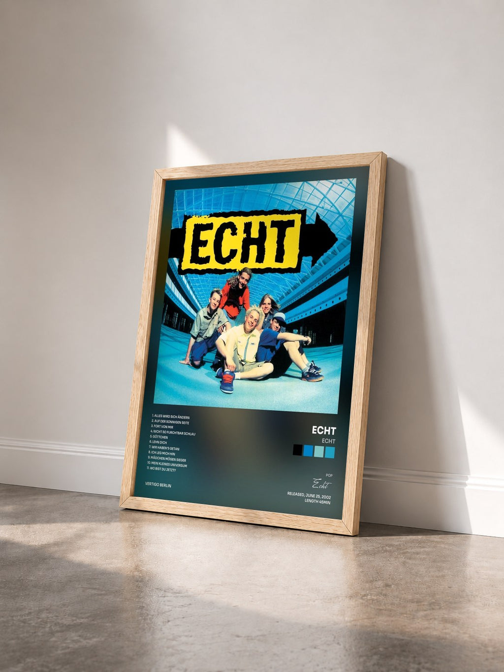#bois Tableau de l'album Echt de Echt vu de trois quarts, cadre en bois brut