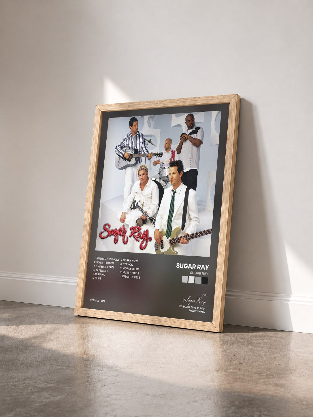 #bois Tableau de l'album Sugar Ray de Sugar Ray vu de trois quarts, cadre en bois brut