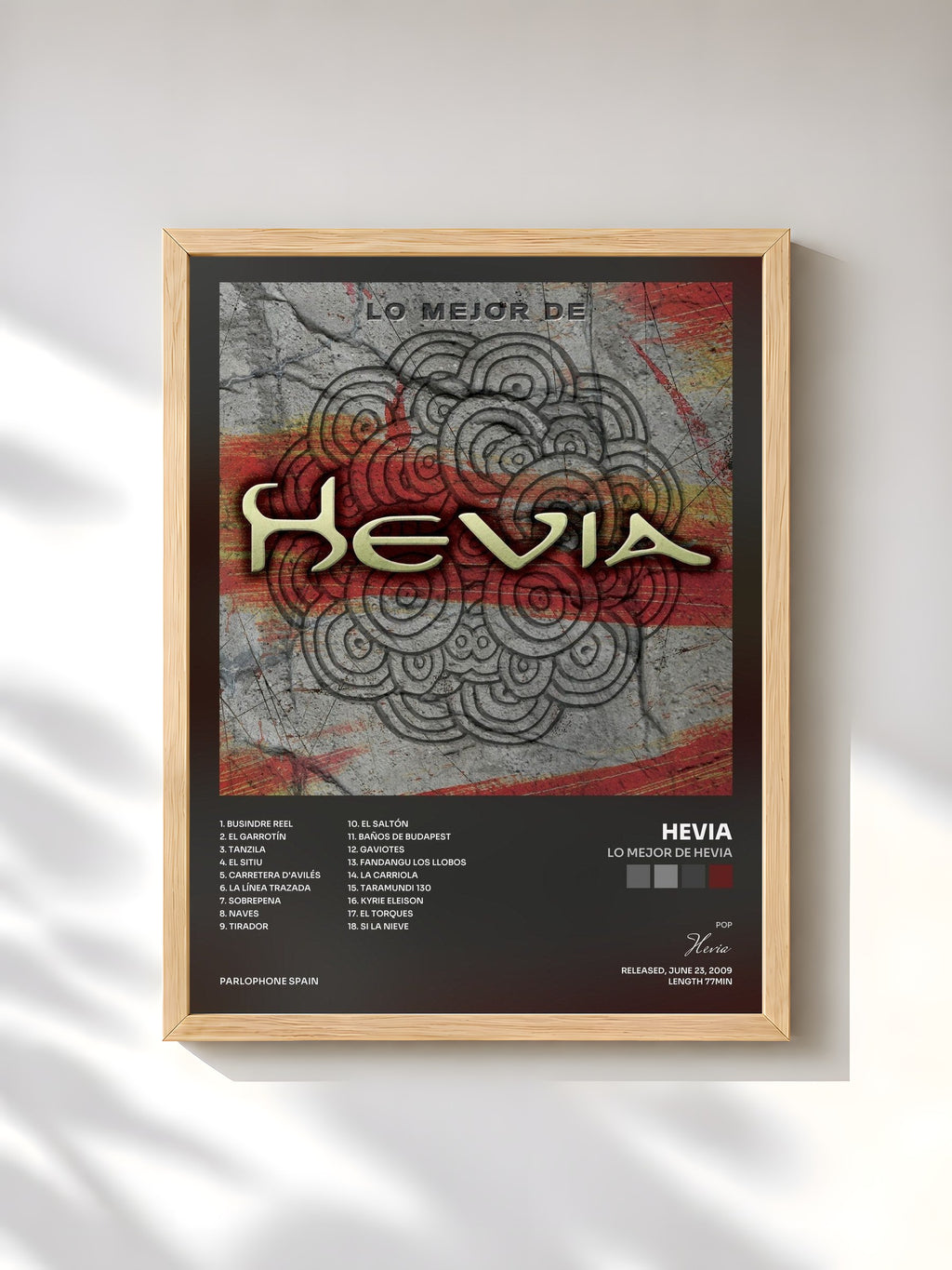 #bois Tableau de l'album Lo Mejor De Hevia de Hevia, cadre en bois brut, imprimé et encadré en France