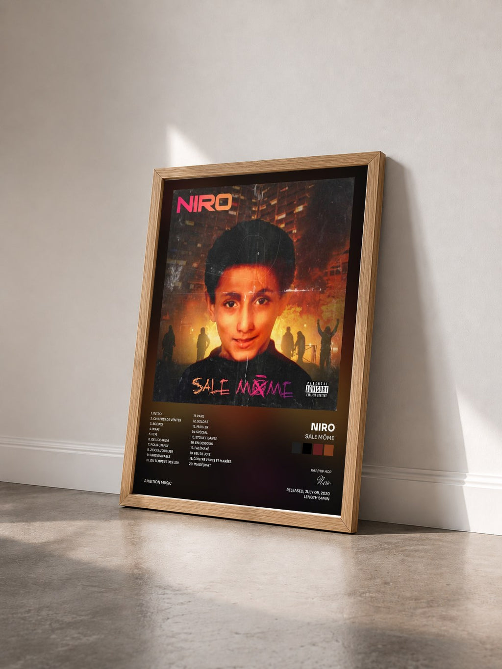 #bois Tableau de l'album Sale môme de Niro vu de trois quarts, cadre en bois brut