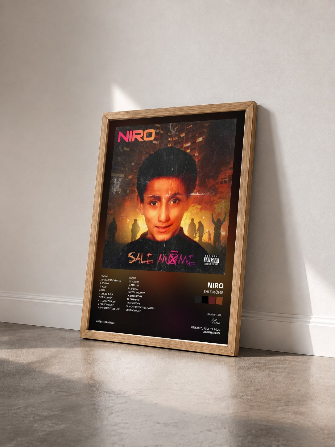 #bois Tableau de l'album Sale môme de Niro vu de trois quarts, cadre en bois brut