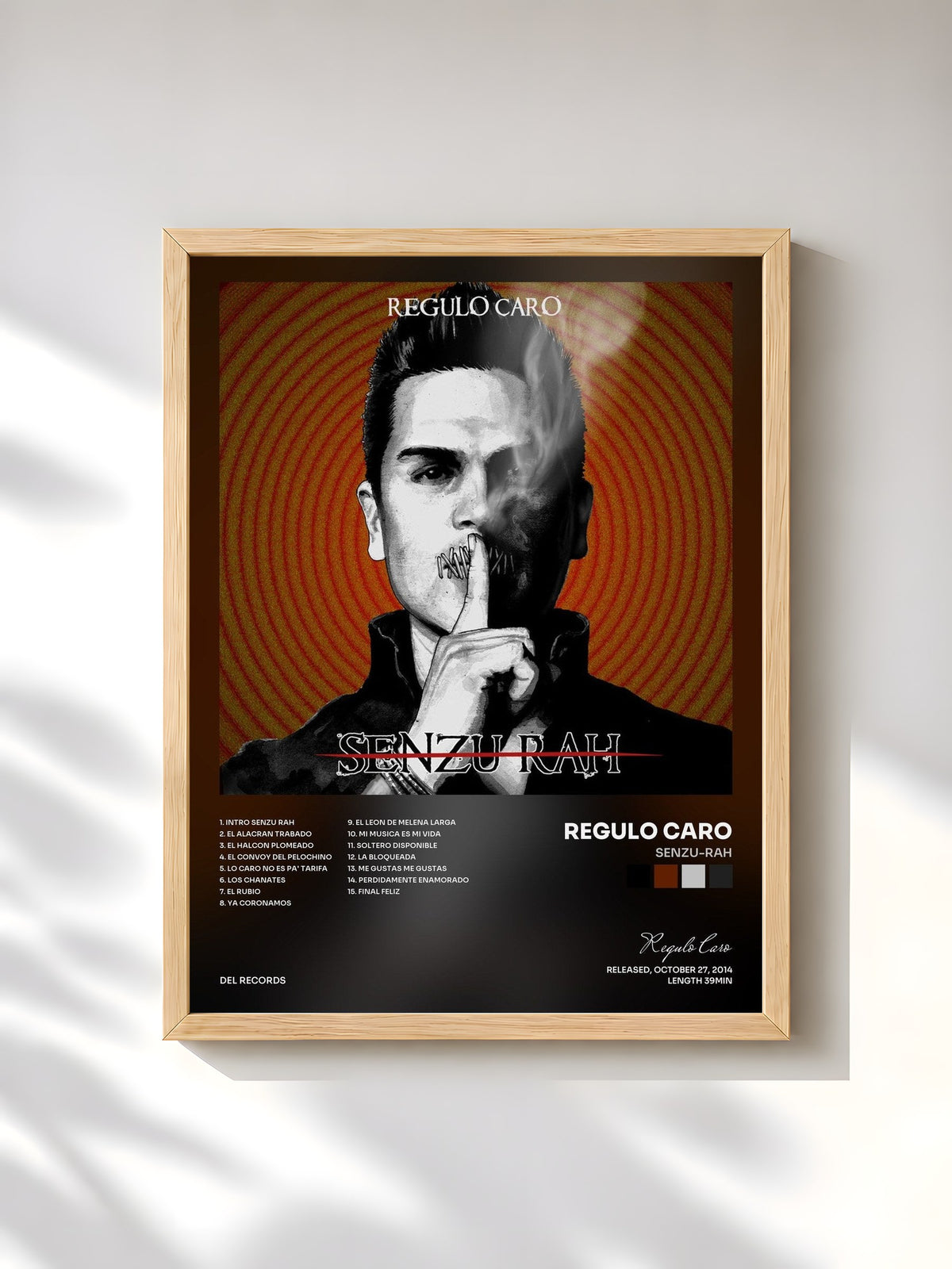 #bois Tableau de l'album Senzu-Rah de Regulo Caro, cadre en bois brut, imprimé et encadré en France