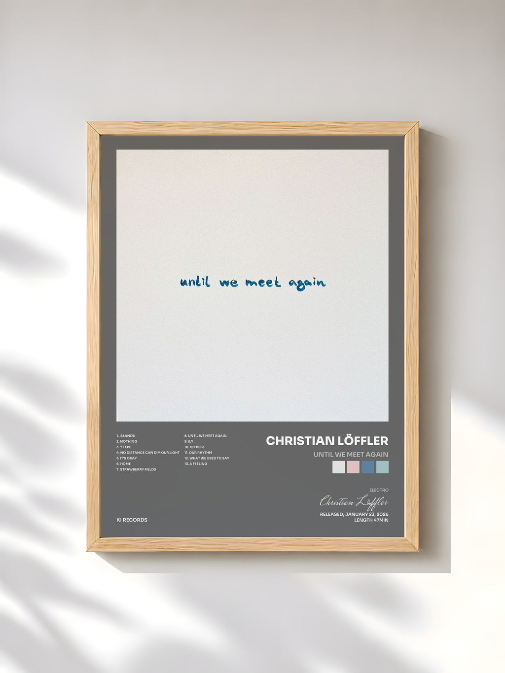 #bois Tableau de l'album Until We Meet Again de Christian Löffler, cadre en bois brut, imprimé et encadré en France