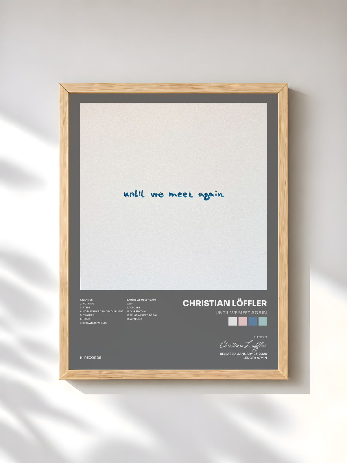 #bois Tableau de l'album Until We Meet Again de Christian Löffler, cadre en bois brut, imprimé et encadré en France