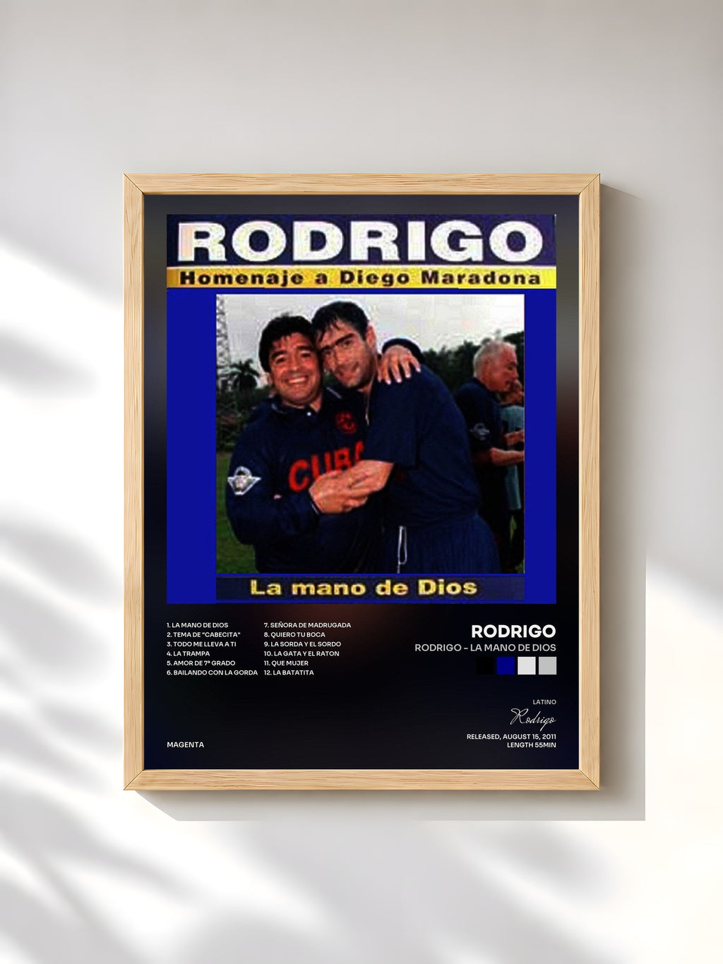 #bois Tableau de l'album Rodrigo - La mano de dios de Rodrigo, cadre en bois brut, imprimé et encadré en France