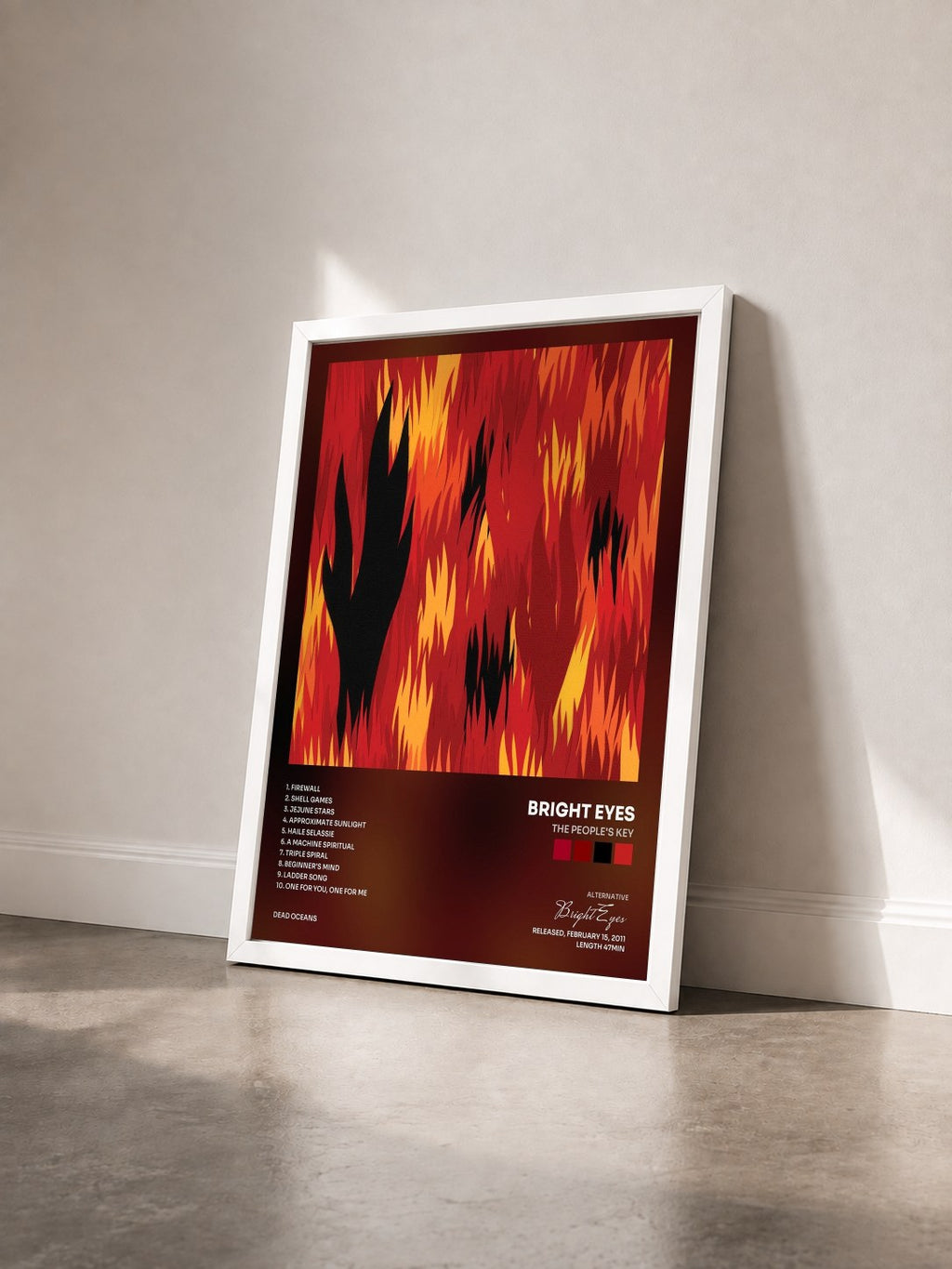#blanc Tableau de l'album The People's Key de Bright Eyes vu de trois quarts, cadre blanc