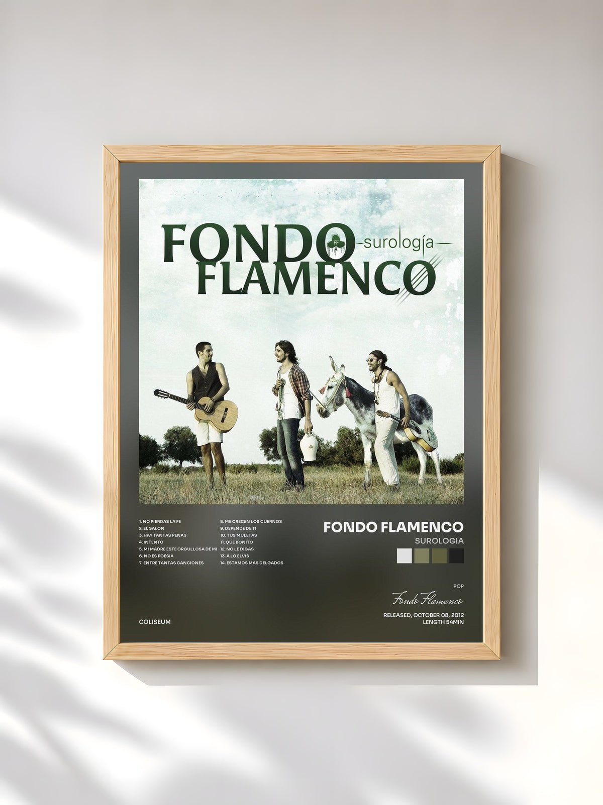 #bois Tableau de l'album Surologia de Fondo Flamenco, cadre en bois brut, imprimé et encadré en France