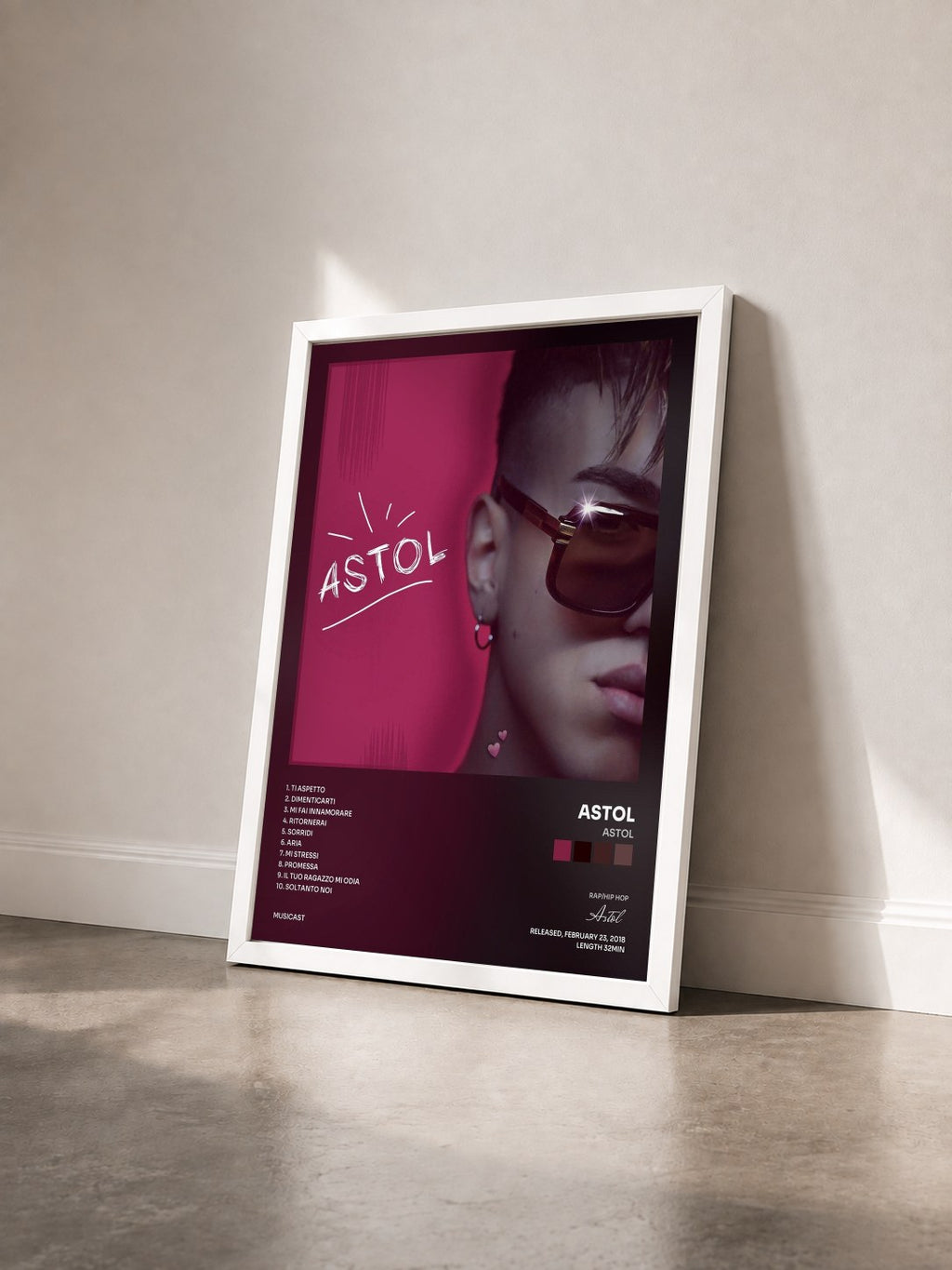 #blanc Tableau de l'album Astol de Astol vu de trois quarts, cadre blanc