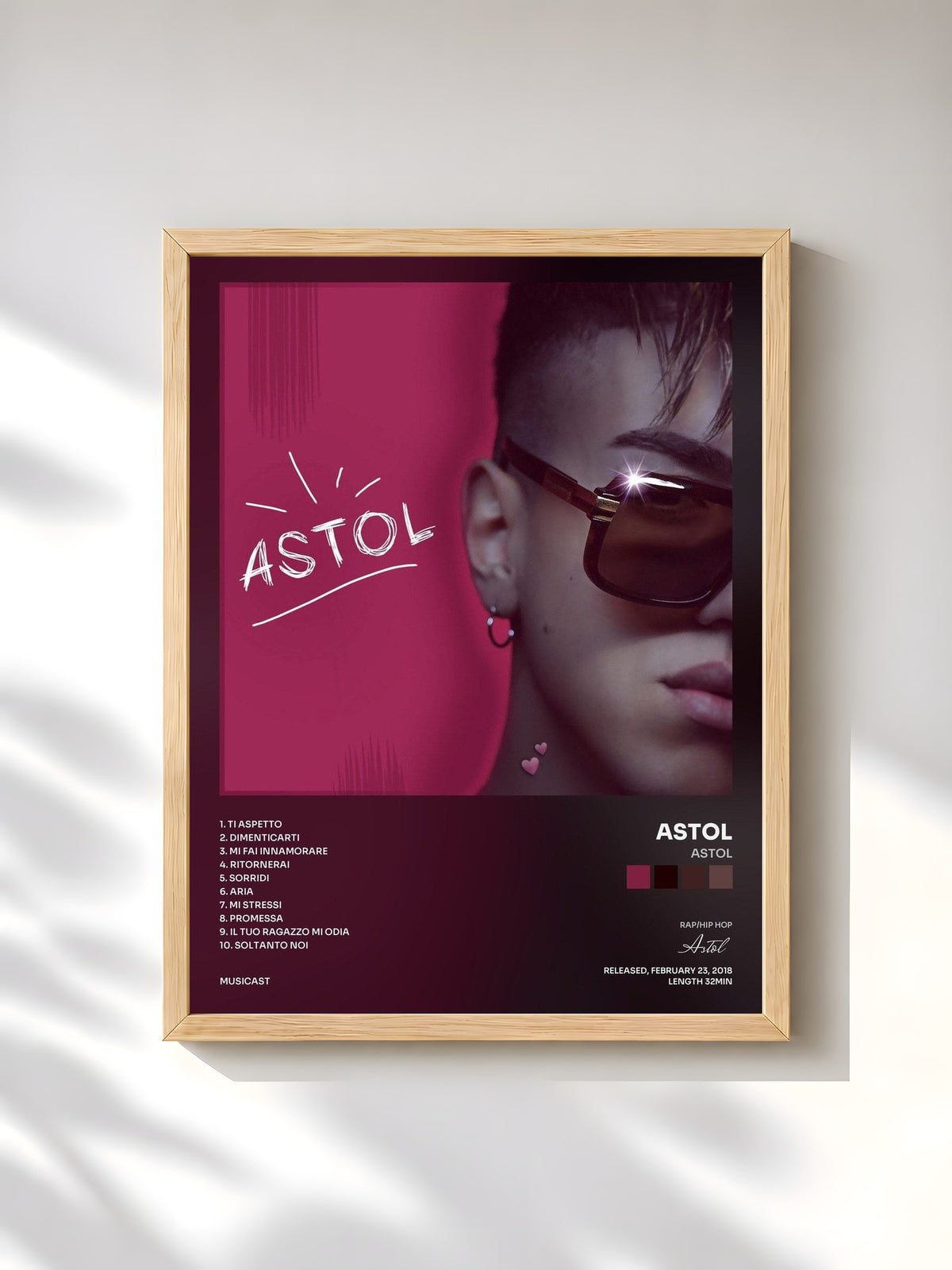 #bois Tableau de l'album Astol de Astol, cadre en bois brut, imprimé et encadré en France