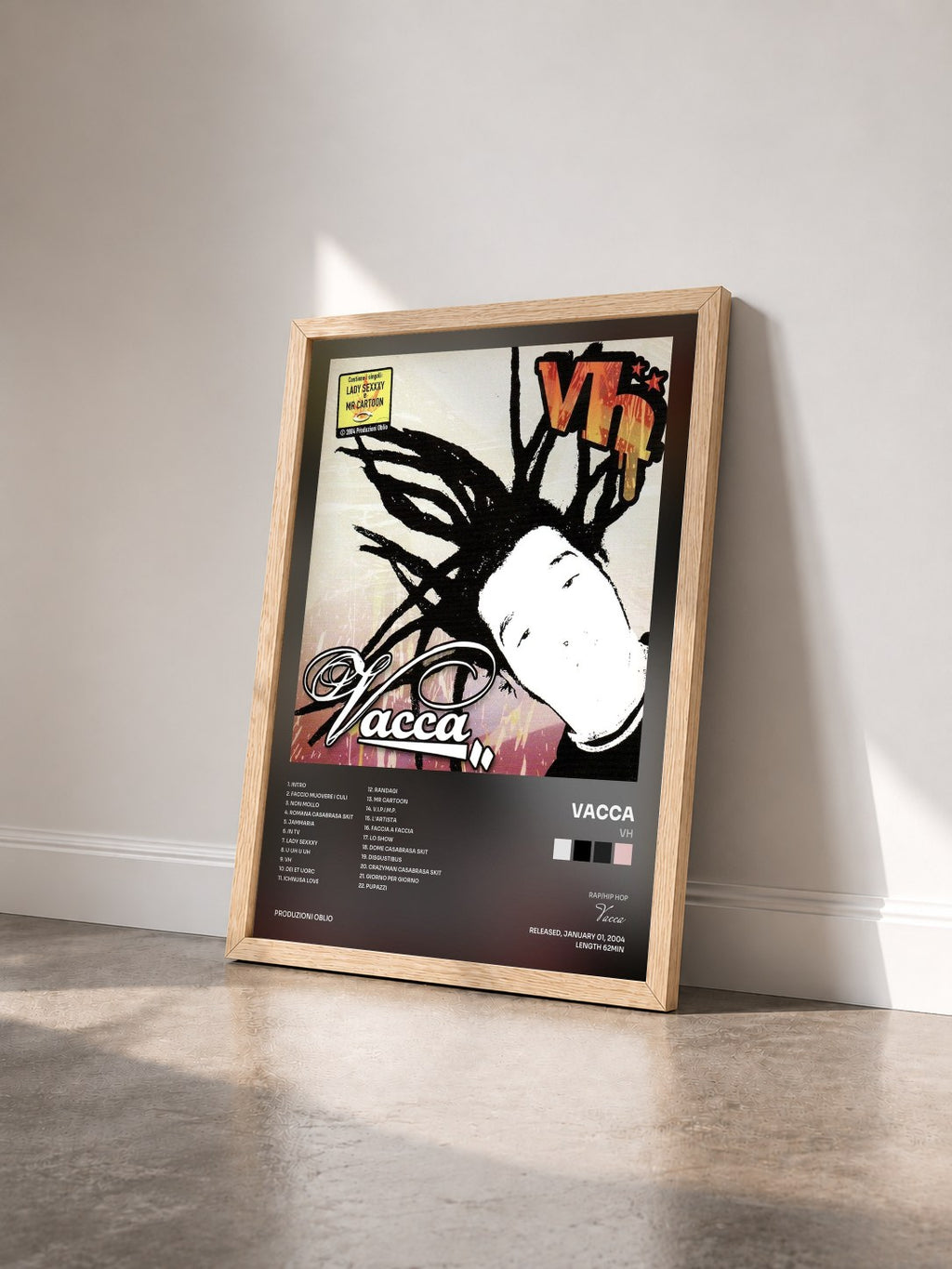 #bois Tableau de l'album Vh de Vacca vu de trois quarts, cadre en bois brut