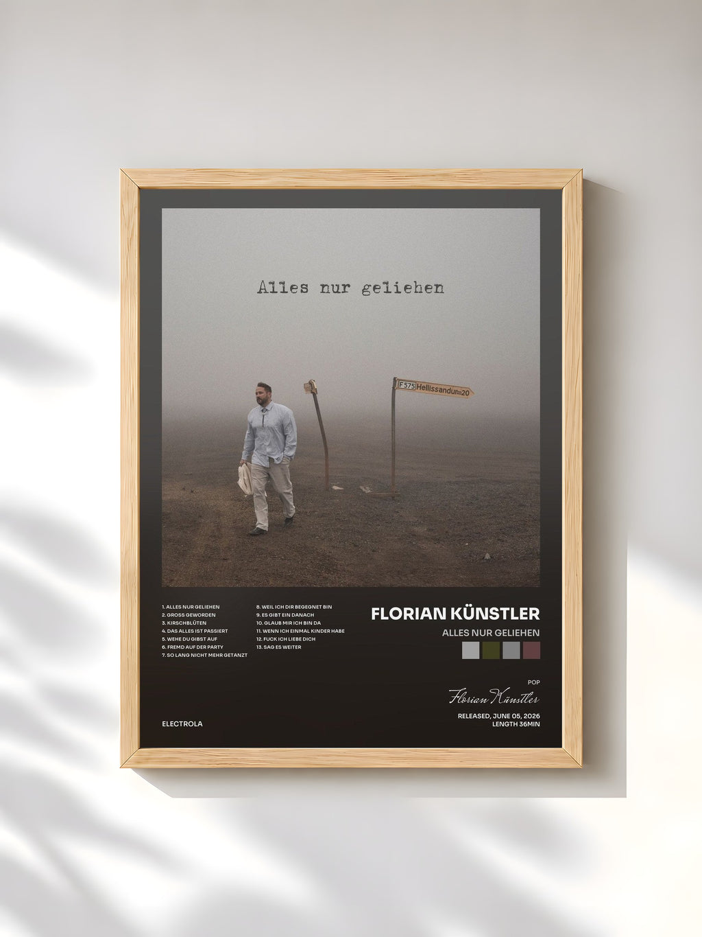 #bois Tableau de l'album Alles nur geliehen de Florian Künstler, cadre en bois brut, imprimé et encadré en France